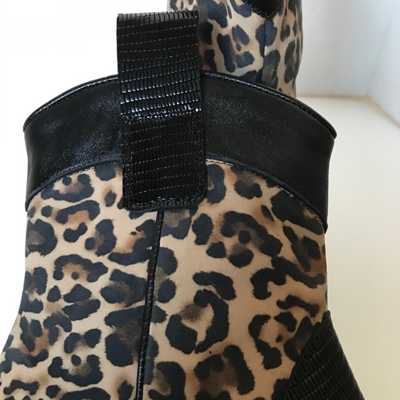 New Alberto Zago Western Boots Black Leopard Boots - Picture 4 of 8